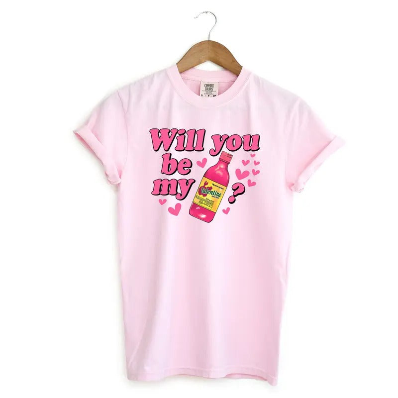 Will You Be My Valentina Tshirt, Funny Valentines Day Tshirt, Comfort Colors Shirt
