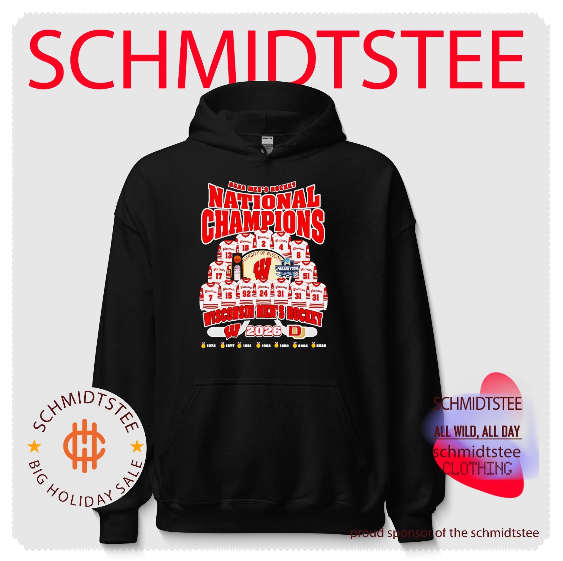 Wisconsin Men’s Hockey 2026 NCAA Men’s Hockey National Champions shirt
