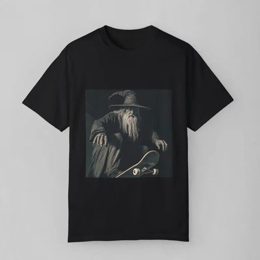 Wizard Dropping in Skateboarding Shirt, Funny VintageT-Shirt Menswear Top