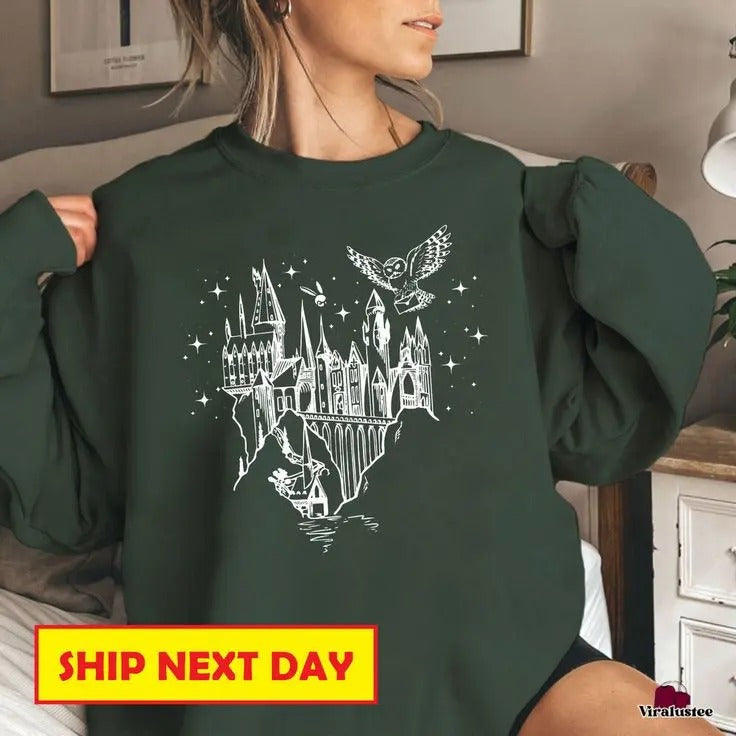 Wizard Hogwarts Castle Sweatshirt, Harry Potter T Sweatshirt