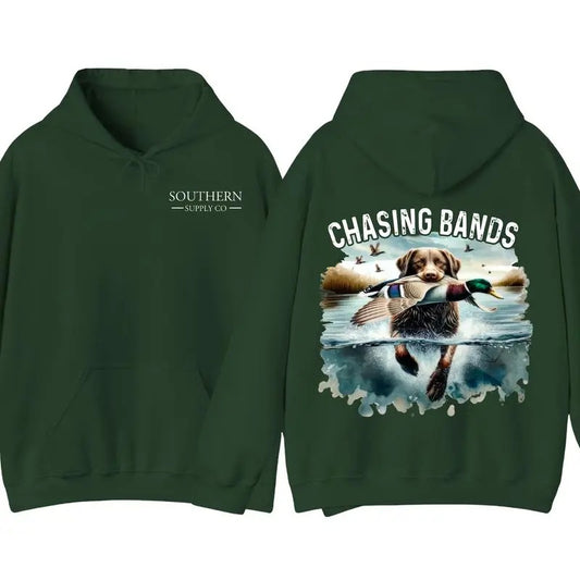 Chasing Bands Duck Hunting Hoodie/Sweatshirt/T-Shirt, For Men/Women - Unisex Style, 100% Cotton, Pullover unisex hoodie