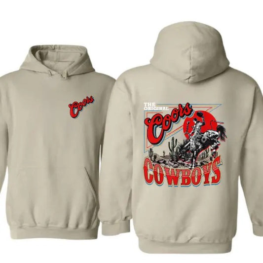 C00rs Western Cowboy 2 Sides Hoodie/Sweatshirt(No Hood)/T-Shirt, For Men/Women - Unisex Style, 100% Cotton, Pullover unisex hoodie