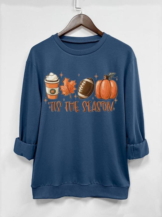 Women's Halloween Themed Letter & Pumpkin Print Crew Neck Sweatshirt, Casual Long Sleeve Pullover for Fall & Winter, Ladies Clothes for Daily Wear