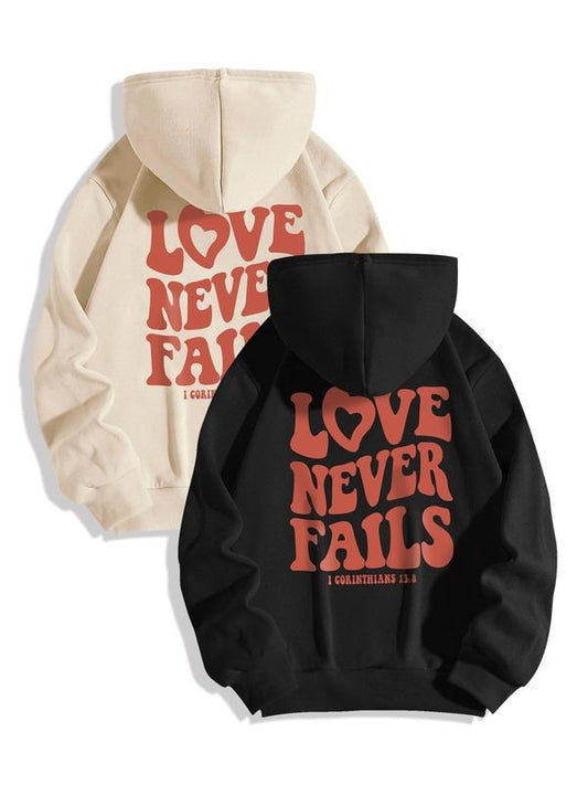 Women's Letter Print Drop Shoulder Hoodie, Fashion Casual Drawstring Pocket Hooded Sweatshirt for Daily Holiday Outdoor Wear, Women Clothes for Fall Winterstyle{n002}2