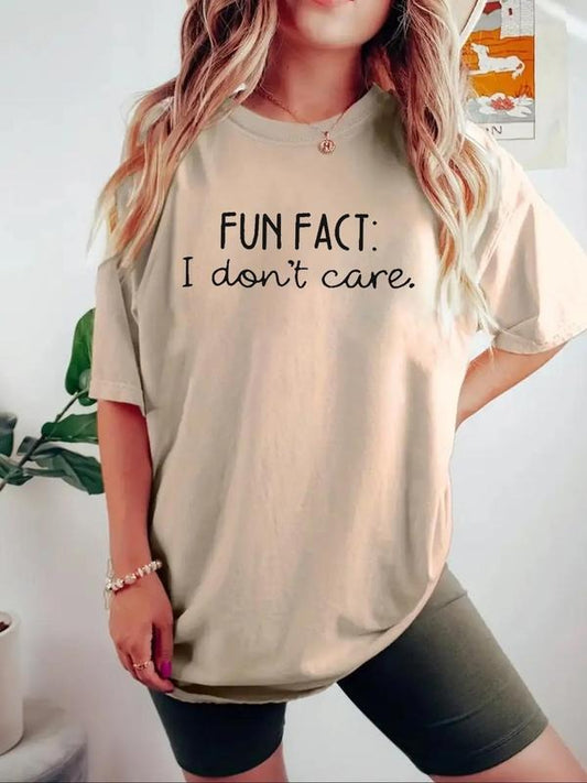 Women's Letter Print Round Neck Graphic Tee, Vintage Trendy Casual Short Sleeve T-shirt for Daily Wear, Ladies All Seasons Outfitstyle{n002}5