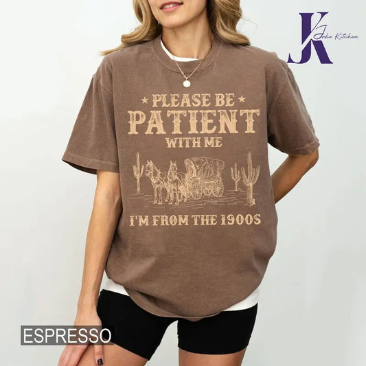 Women's Vintage Letter Print Round Neck Tee, Casual Short Sleeve T-shirt for Summer, T Shirts for Women, Women's Top for Daily Wear, Summer Tops