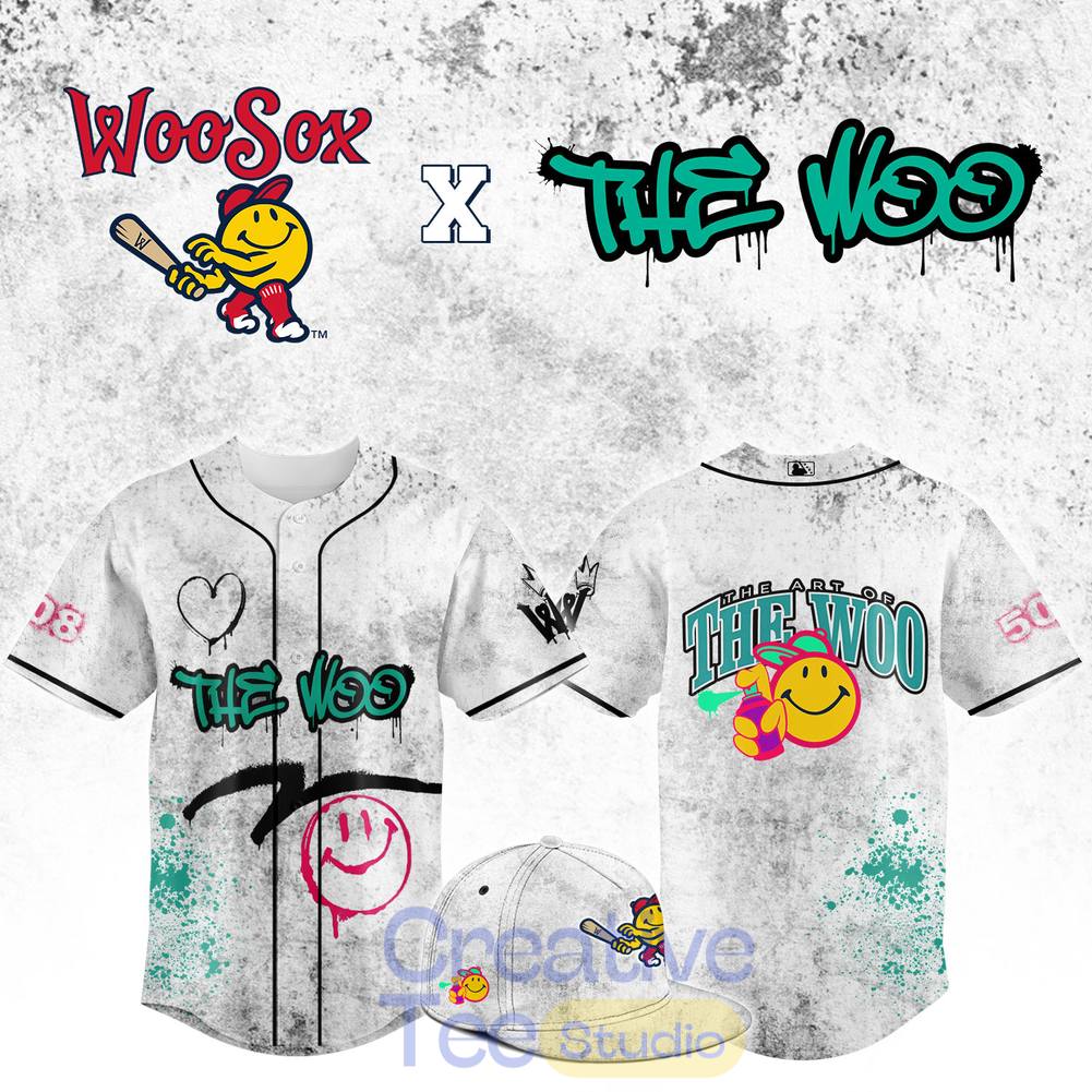Worcester Red Sox x The Art of The Woo Special Baseball Jersey