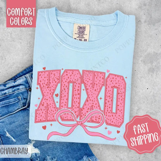 XOXO Shirt Comfort Colors, Valentine's Day  Women's Tee, Cute Women's Tshirt