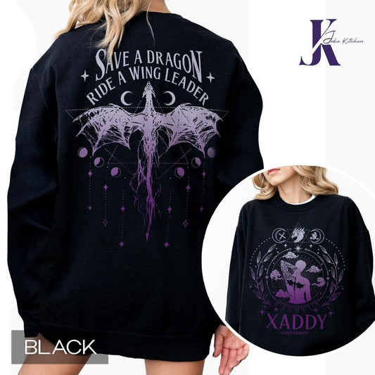 Xaden Riorson Comfort Colors Shirt, Trendy Xaddy Shirt, Xaden Fourth Wing Fan Shirt, Onyx Storm Merch, Dragon Rider 2 Sided TShirtstyle{n002}2