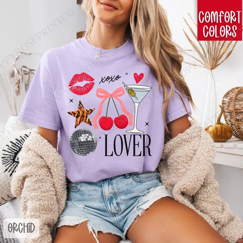 Xoxo Lover Shirt Comfort Colors, Valentine's Day Women's Tee, Cute Women's Tshirt