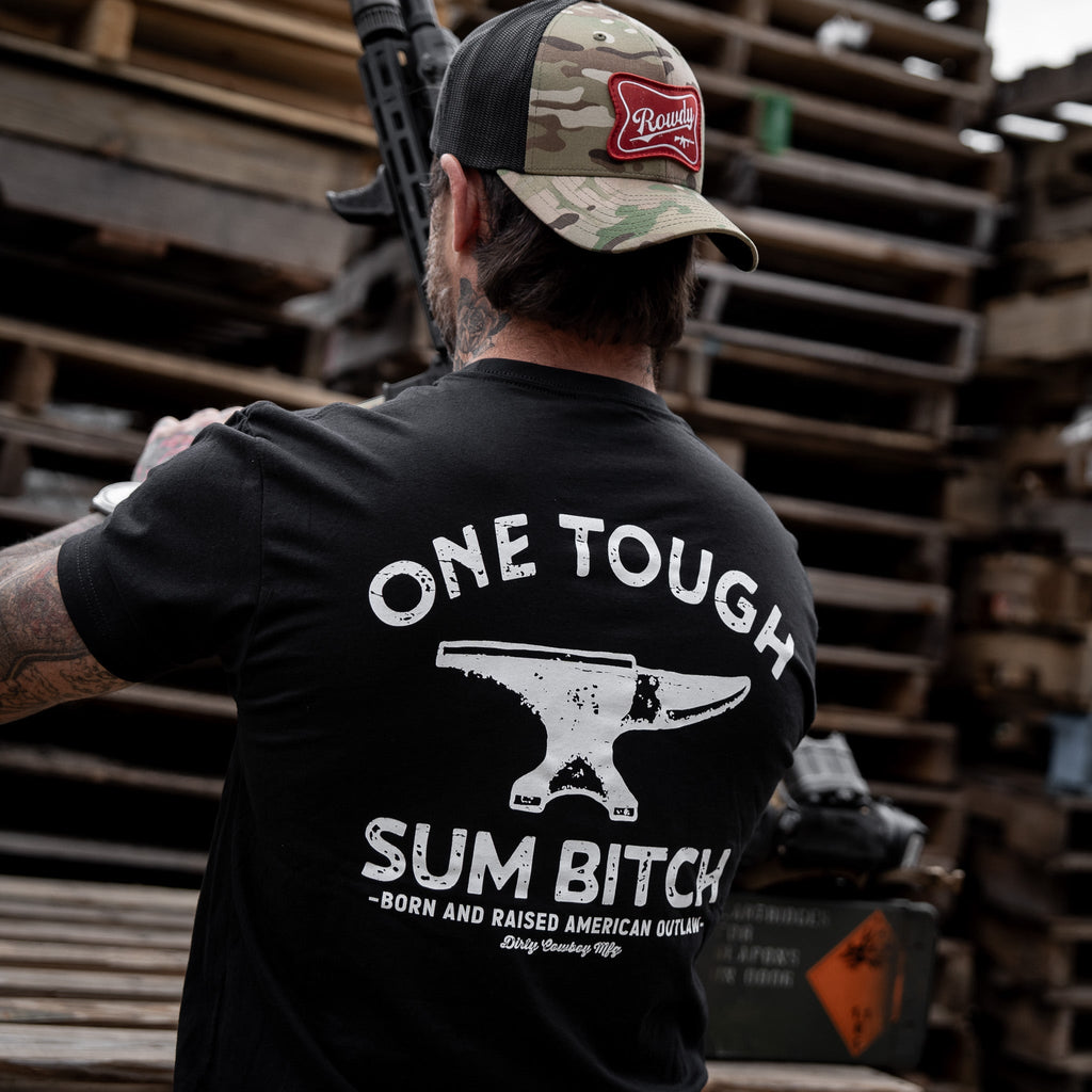 One Tough Sum Born and Raised American Outlaw Men's T-Shirt Hoodie, Sweatshirt | CoreVibeTees.com (Image 2)