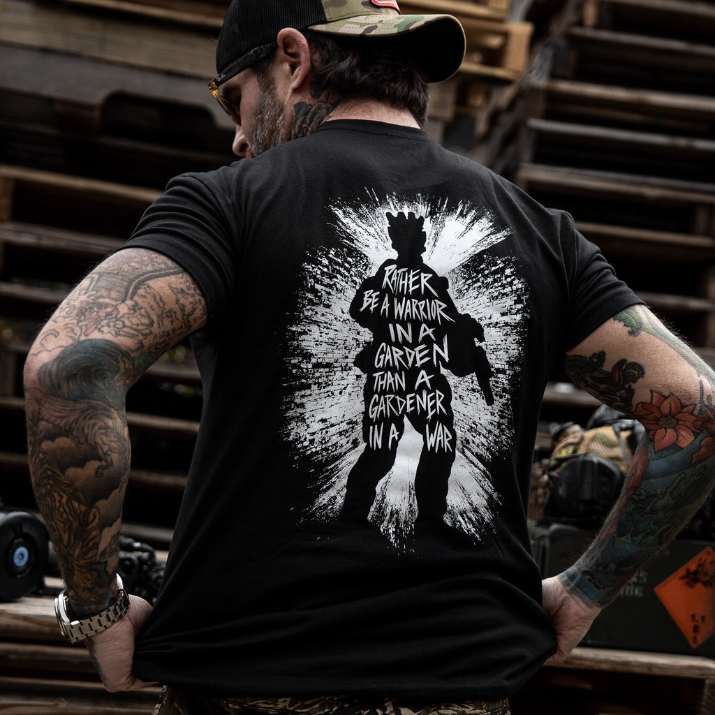Rather Be A Warrior In A Garden Than A Gardener In A War Men's T-Shirt Hoodie, Sweatshirt | CoreVibeTees.com (Image 2)