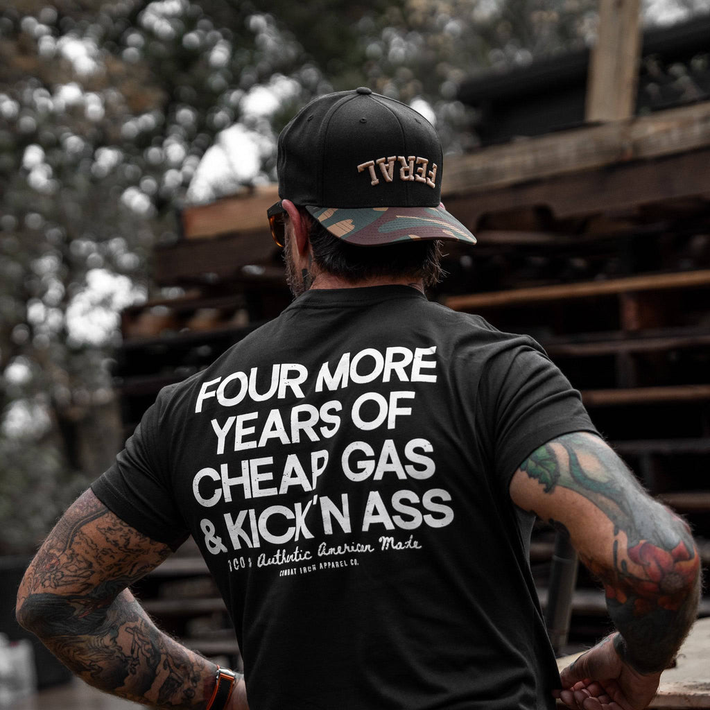 Four More Years Of Cheap Gas & Kicking Ass President Trump Men's T-Shirt Hoodie, Sweatshirt | CoreVibeTees.com (Image 3)