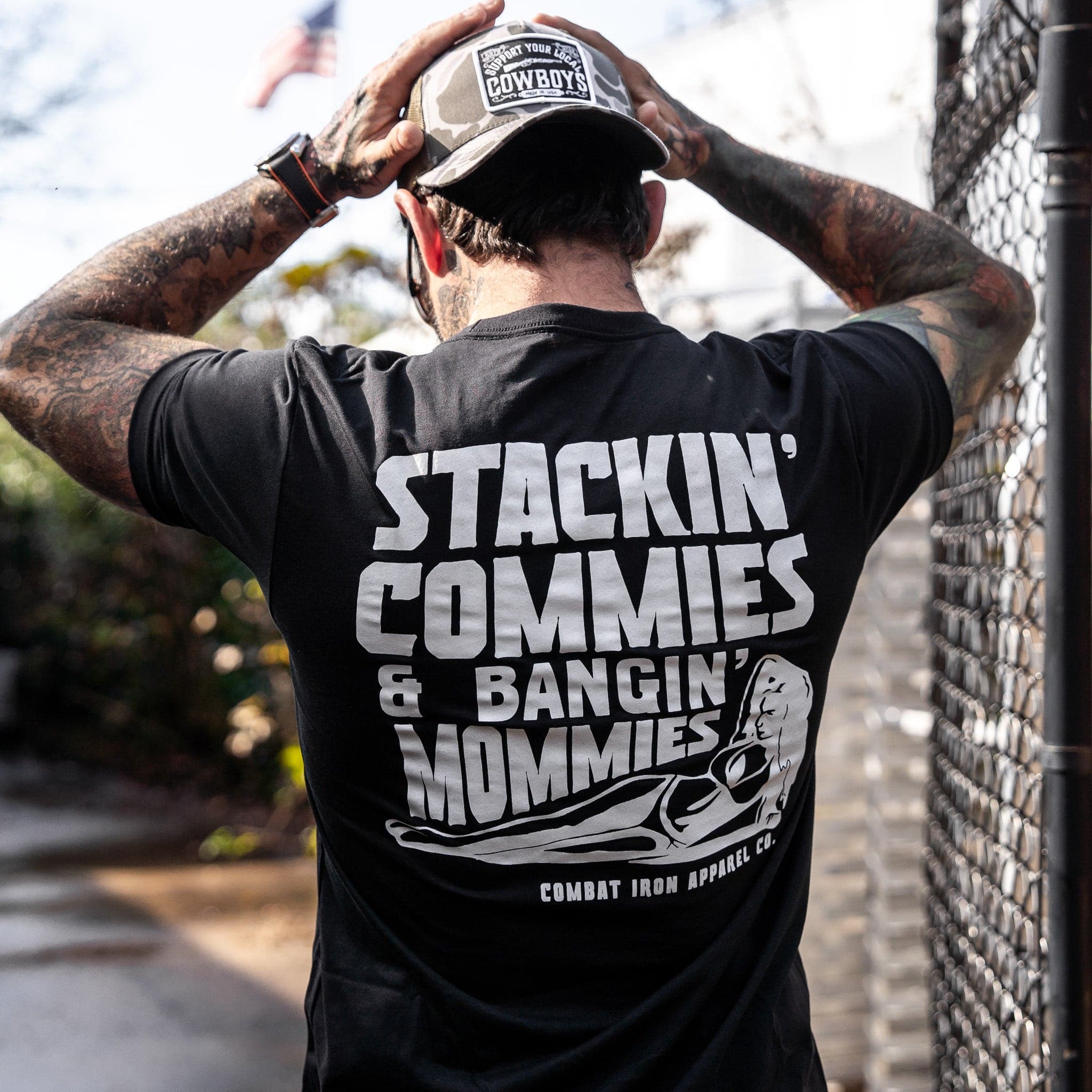 Stackin' Commies & Bangin' Mommies Men's T-Shirt Hoodie, Sweatshirt | CoreVibeTees.com (Image 3)