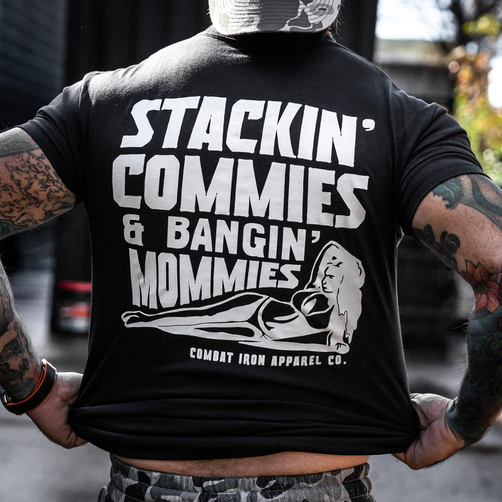 Stackin' Commies & Bangin' Mommies Men's T-Shirt Hoodie, Sweatshirt | CoreVibeTees.com (Image 4)