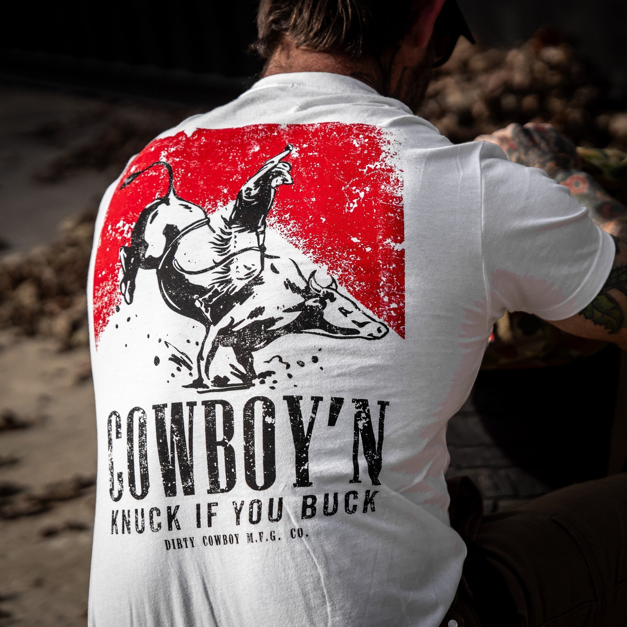 Cowboy'n | Knuck If You Buck Men's T-Shirt Hoodie, Sweatshirt | CoreVibeTees.com (Image 4)