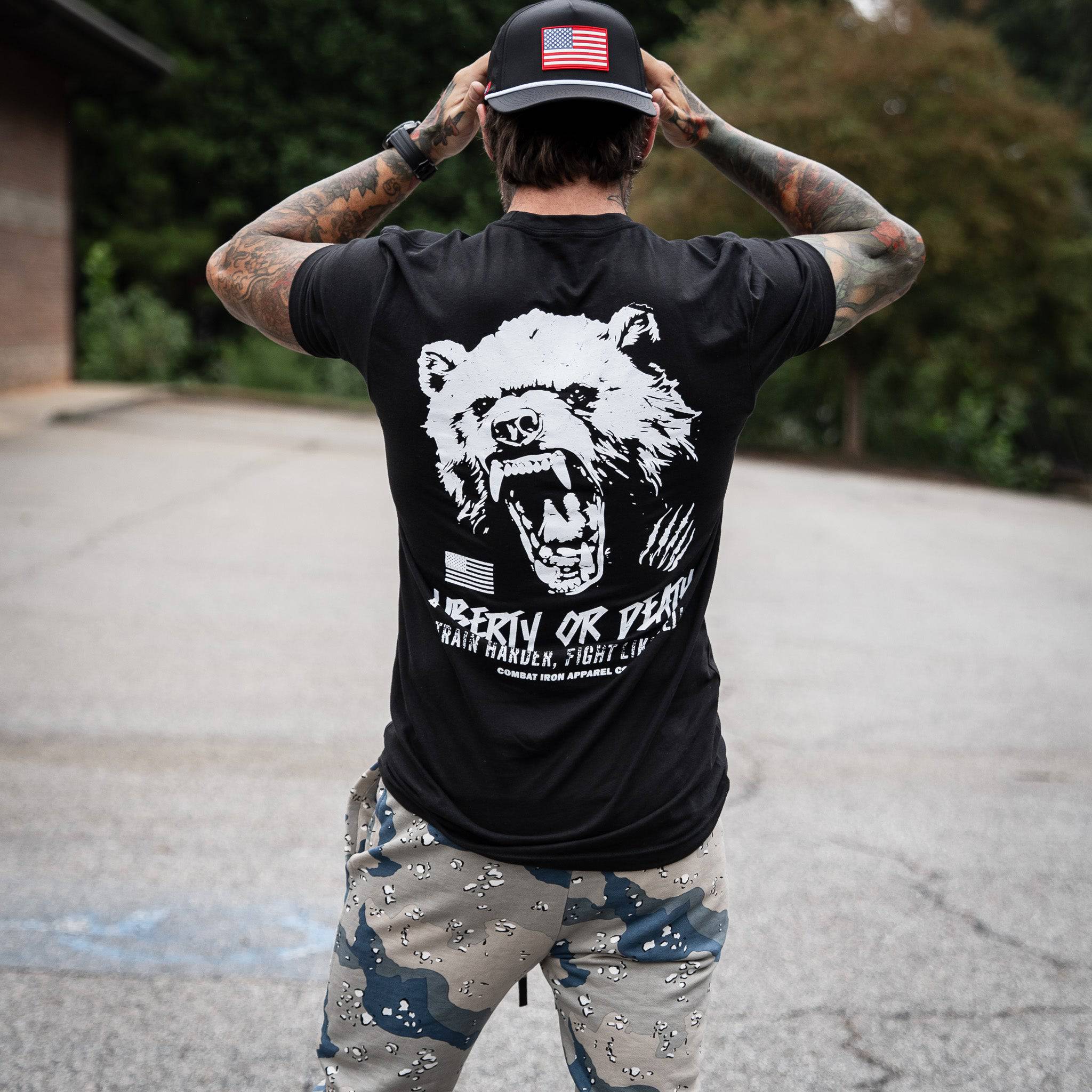 Liberty Or Death Fight Like Hell Men's T-Shirt Hoodie, Sweatshirt | CoreVibeTees.com (Image 2)