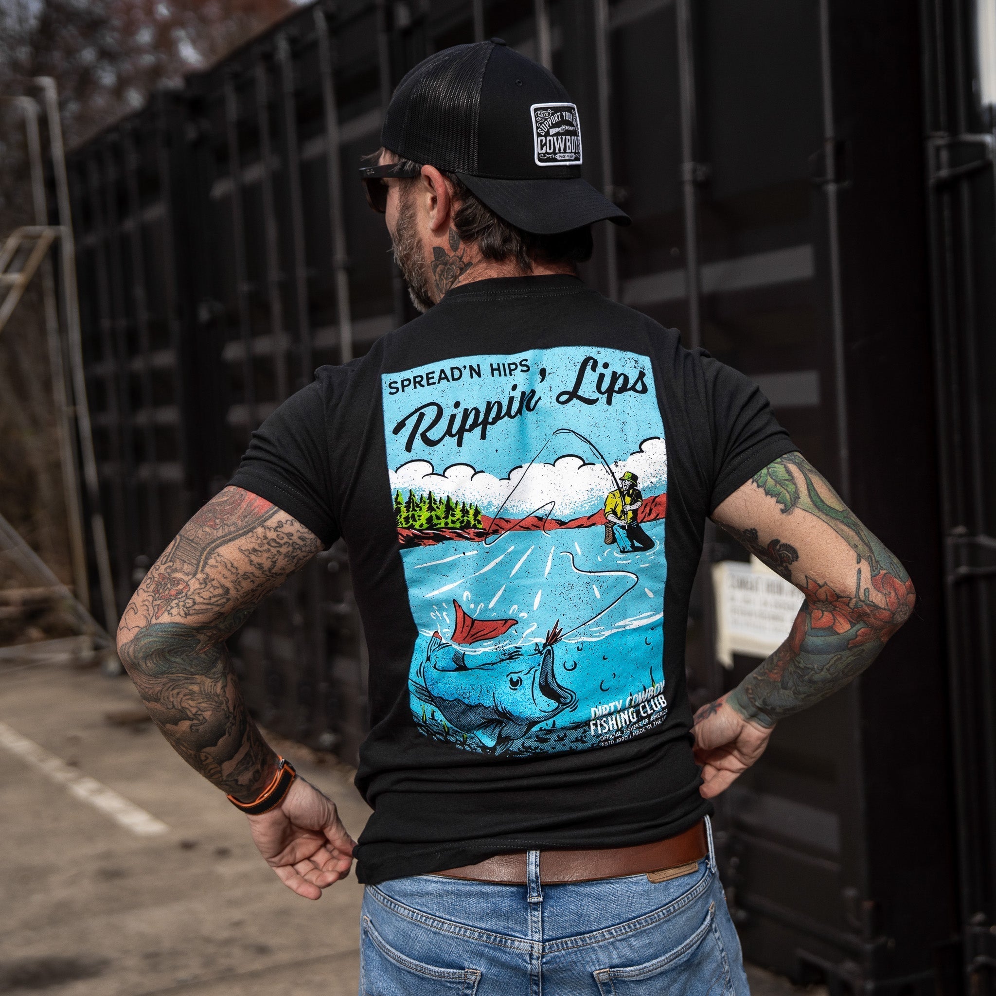 Spread'n Hips, Rippin' Lips Fishing Club Men's T-Shirt Hoodie, Sweatshirt | CoreVibeTees.com (Image 2)