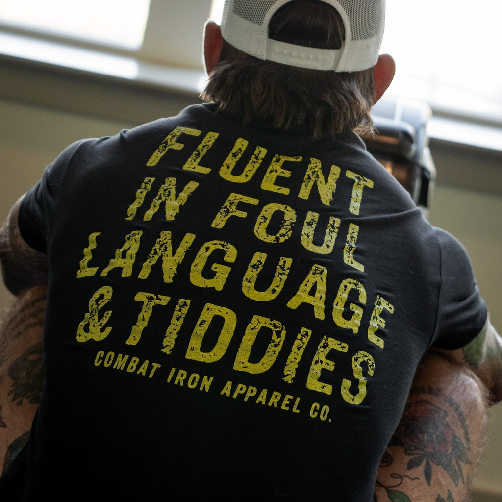 Fluent In Foul Language and Tiddies Men's T-Shirt Hoodie, Sweatshirt | CoreVibeTees.com (Image 2)