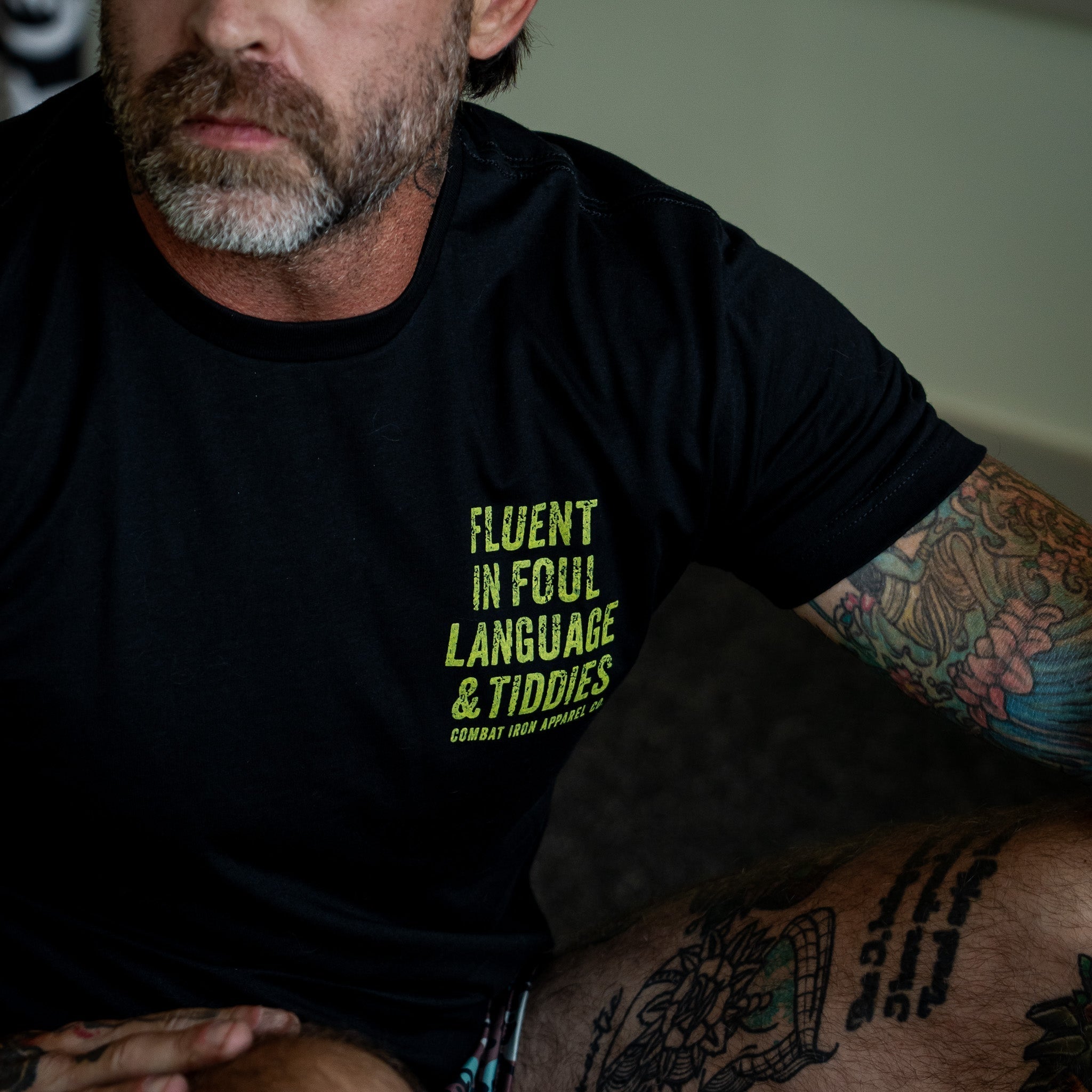 Fluent In Foul Language and Tiddies Men's T-Shirt Hoodie, Sweatshirt | CoreVibeTees.com (Image 3)