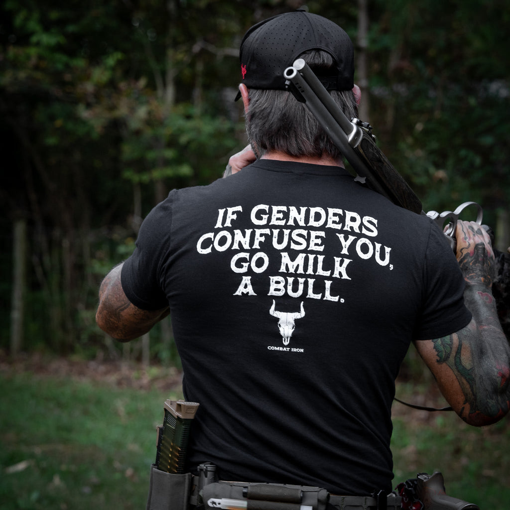 If Genders Confuse You, Go Milk a Bull Men's T-Shirt Hoodie, Sweatshirt | CoreVibeTees.com (Image 5)