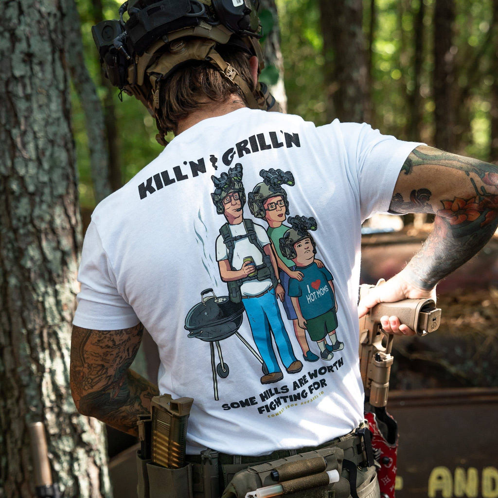 Kill'n & Grill'n | Some Hills Are Worth Fighting For Men's T-Shirt Hoodie, Sweatshirt | CoreVibeTees.com (Image 4)