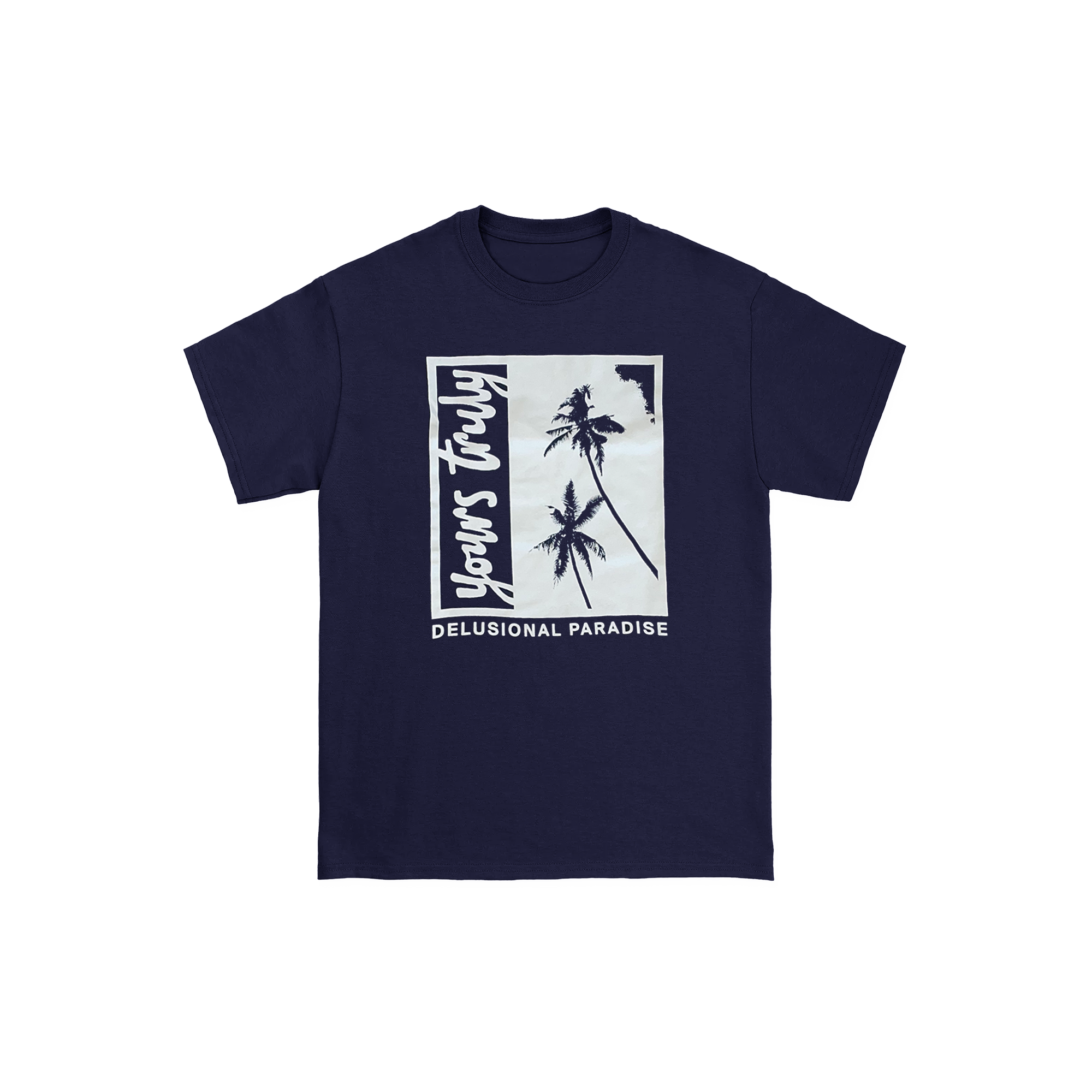 Yours Truly - Palm Tree Navy Tee Hoodie, Sweatshirt | CoreVibeTees.com