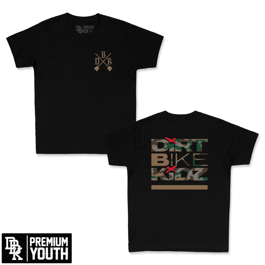 Camo Shovels - Youth Premium Tee Hoodie, Sweatshirt | CoreVibeTees.com (Image 1)