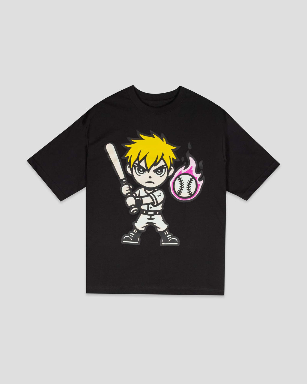 Yakyu Anime Energy Blast (Black) - Diamond Pima Oversized T-Shirt Hoodie, Sweatshirt | CoreVibeTees.com (Image 1)