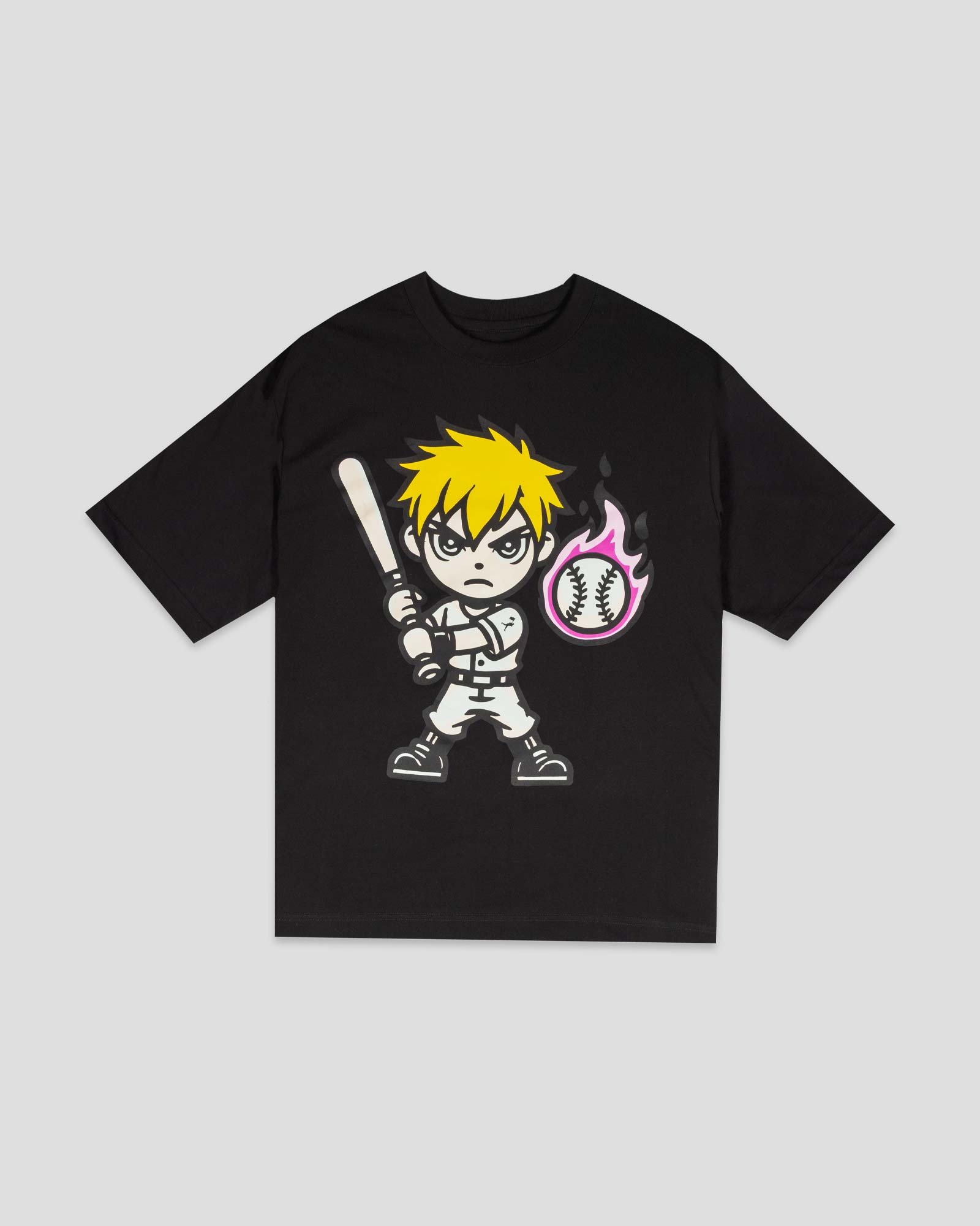 Yakyu Anime Energy Blast (Black) - Diamond Pima Oversized T-Shirt Hoodie, Sweatshirt | CoreVibeTees.com (Image 1)