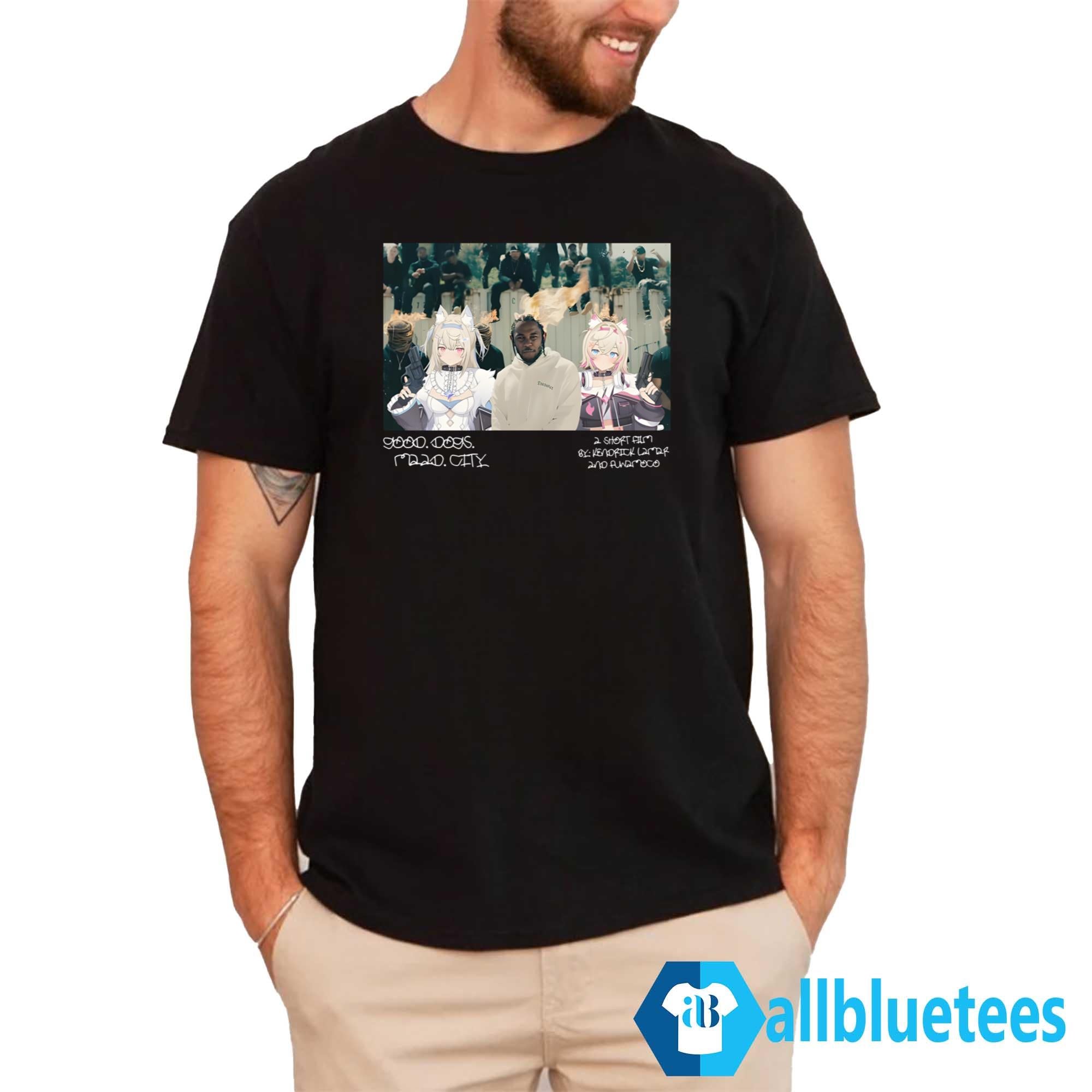Yaruki Fwmc X Kendrick Lamar Anime Good Dogs Maad City Shirt