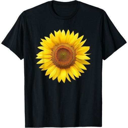 Yellow Sunflower Floral Flower T-Shirt Made in USA