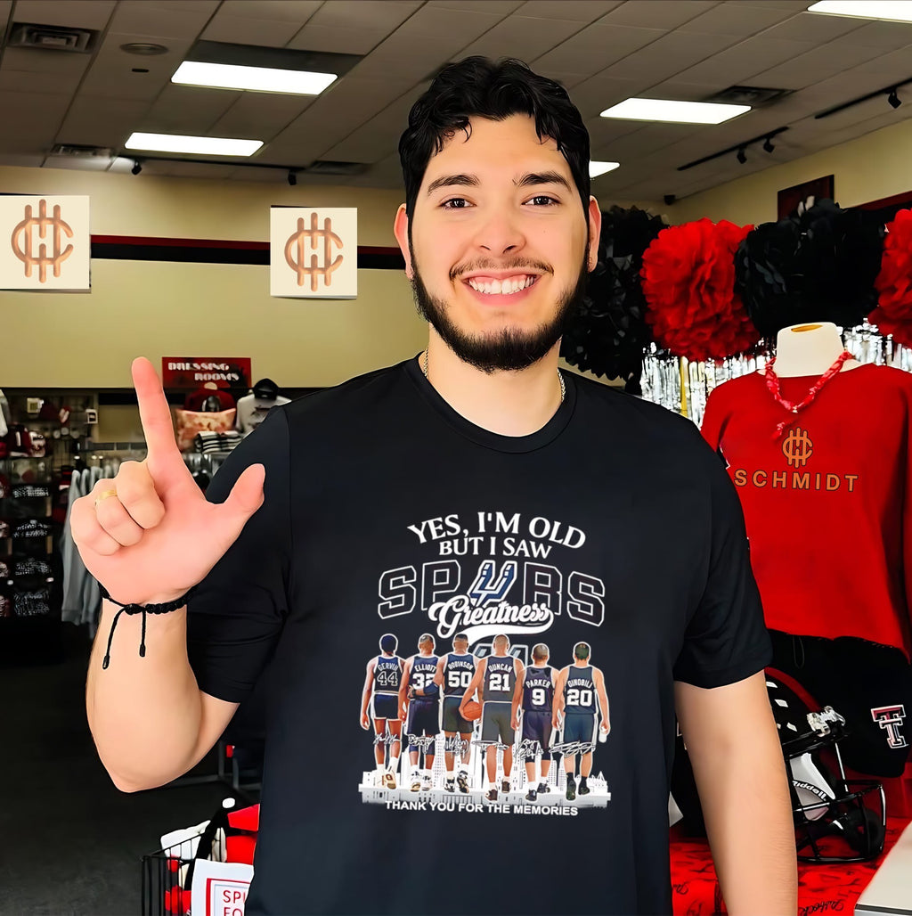 Yes I’m Old But I Saw San Antonio Spurs Greatness thank you for the memories shirt