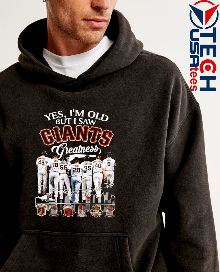Yes I’m old but I saw San Francisco Giants Greatness players skyline signatures shirt