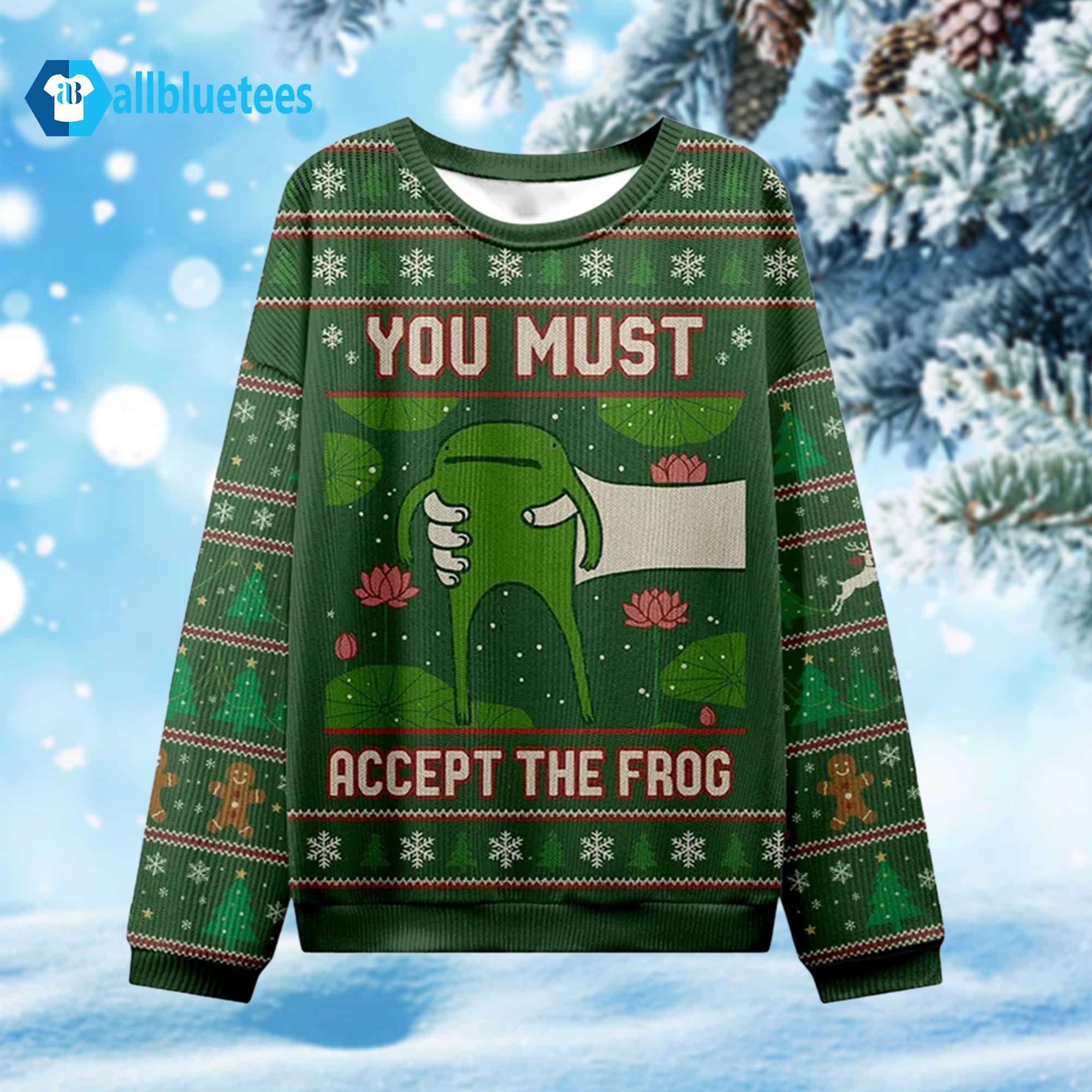 You Must Accept The Frog Ugly Christmas Sweater