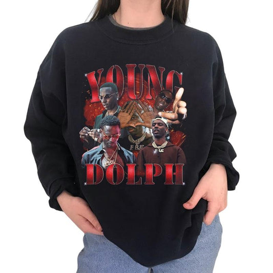 Young Dolph Unisex T Shirt, Vintage Young Dolph Rapper Sweater,  Retro Young Dolph Graphic Hoodie shirts Rapper, Hiphop
