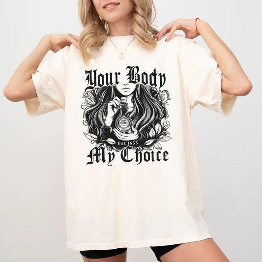 Your Body My Choice Shirt Comfort Colors, Choice Advocacy Women Tee, Empower Women Gifts, Feminist Shirt, Casual Womenswear