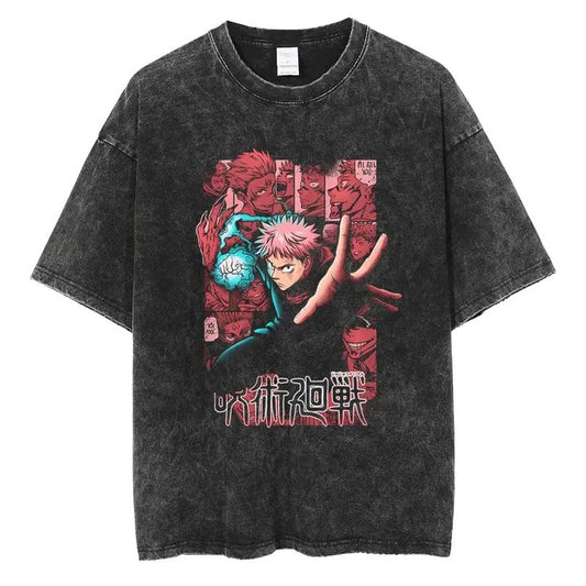 Yuji Itadori Anime T-Shirt, Jujutsu Kaisen Graphic Tee, Gift for Fans, Unisex Cotton Shirt Sweatshirt, Hoodie, Comfort Colors