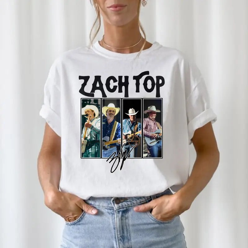 Zachh Inspired Top T Shirt, Country Music Concert Outfit, Tour Merch, Concert Clothing, Unisex Short Sleeve Tee