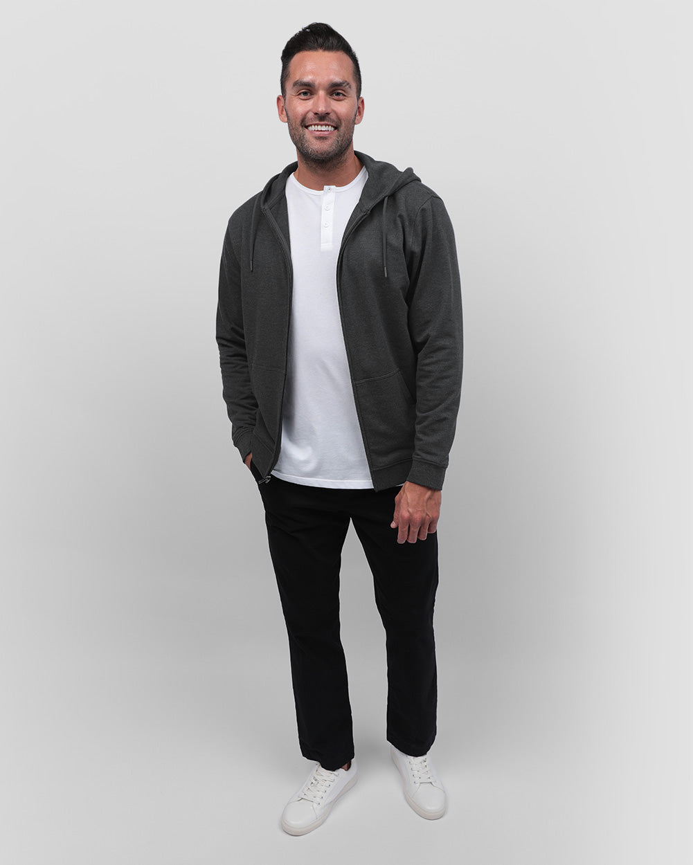 Zip-Up Hoodie - Non-Branded T-Shirts, Sweatshirt | CoreVibeTees.com (Image 4)