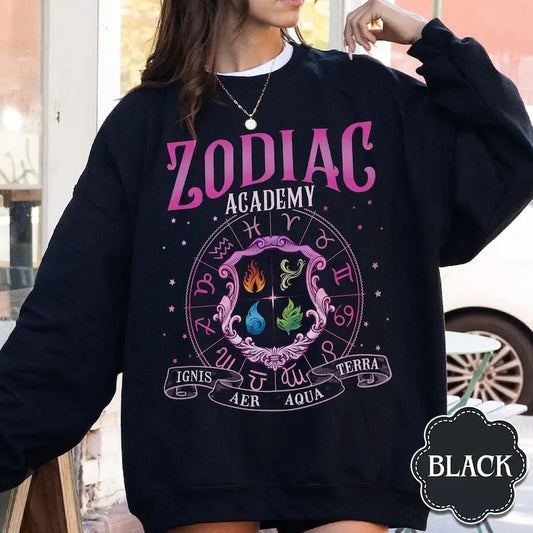 Zodiac Academy Sweatshirt, Celestial Heirs Band Shirt, Terra, Aer, Ignis and Aqua,Professor Lance Orion, Almighty Sovereign Society Shirt