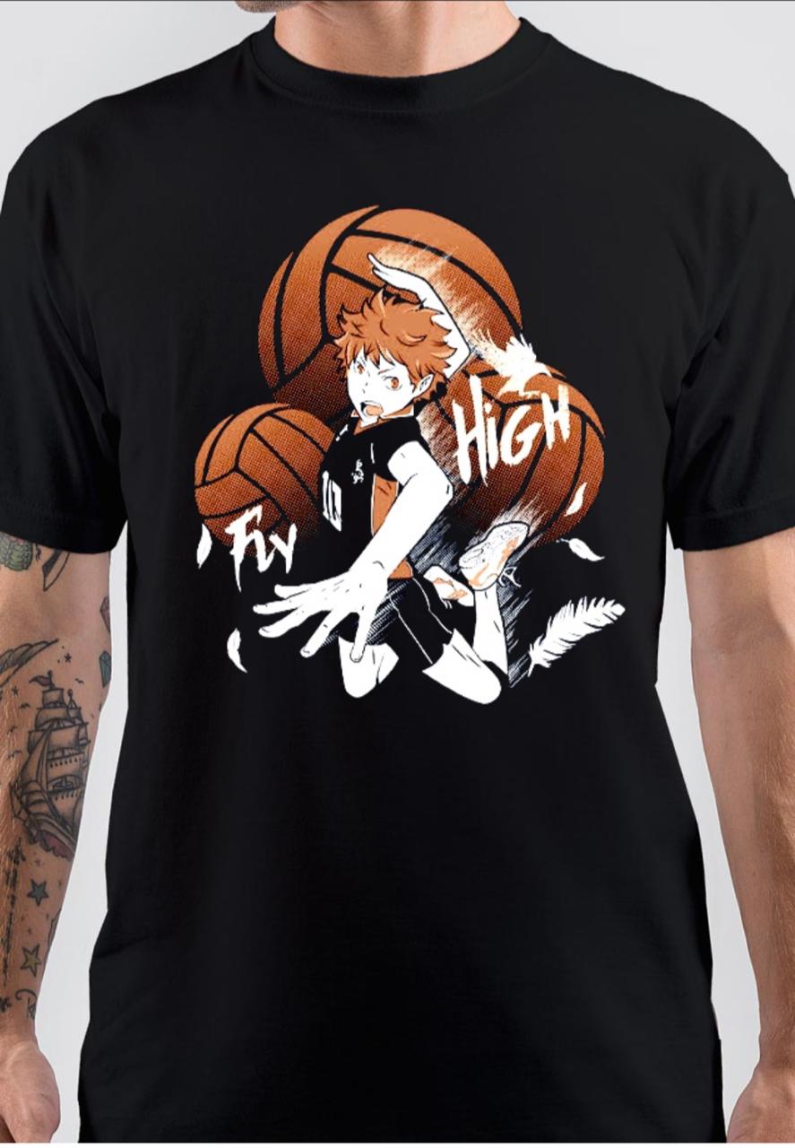 Haikyuu Hinata Fly High T-Shirt Hoodie, Sweatshirt | CoreVibeTees.com
