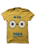Kya Dekh Raha Yellow Tee Hoodie, Sweatshirt | CoreVibeTees.com