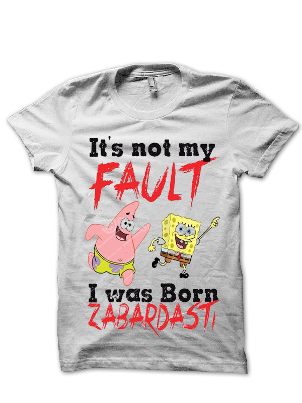 Not My Fault White Tee Hoodie, Sweatshirt | CoreVibeTees.com