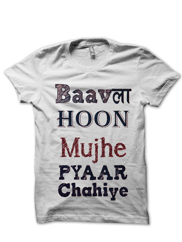 Pyar White Tee Hoodie, Sweatshirt | CoreVibeTees.com