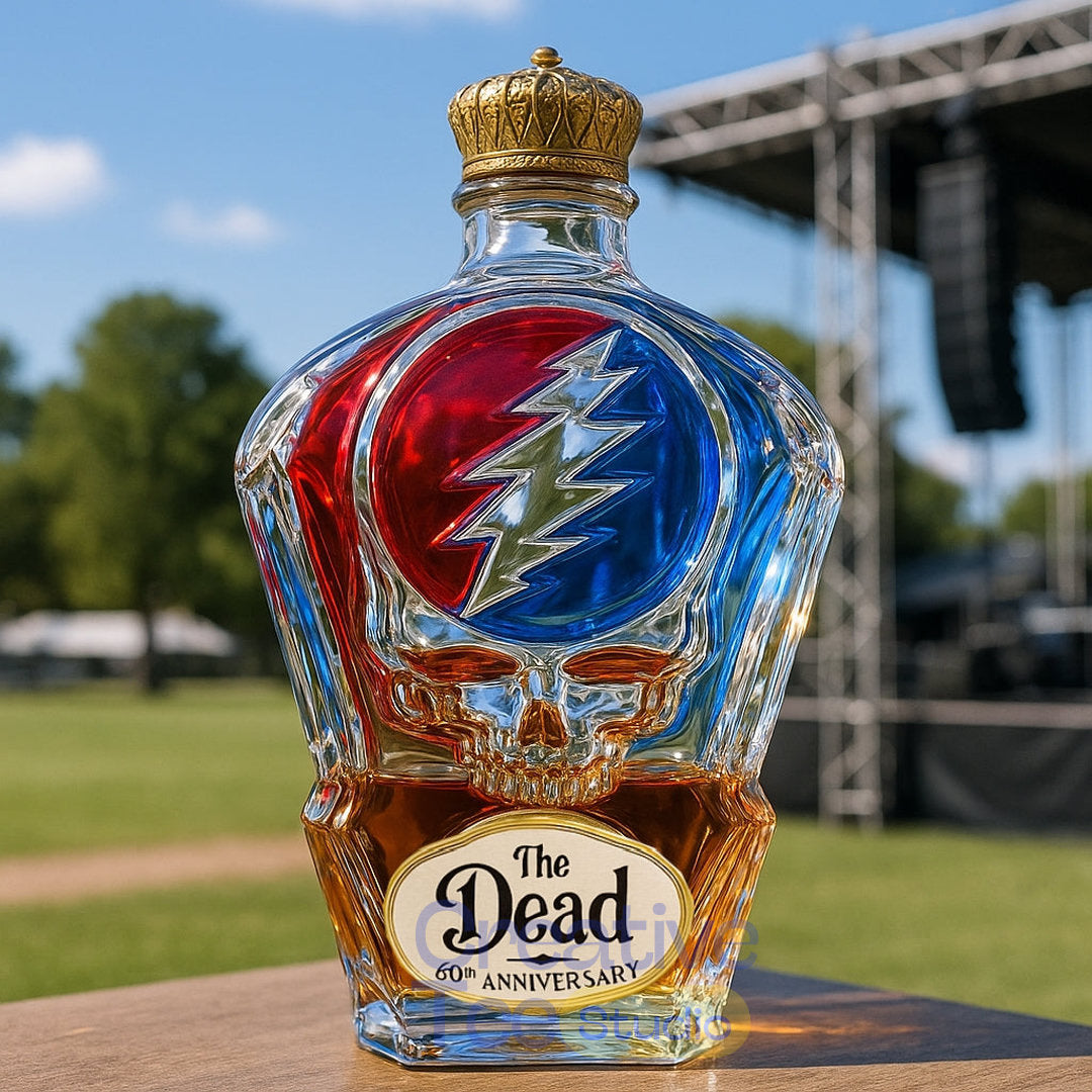 The Grateful Dead 60th Anniversary “Music That Never Ends” Whiskey Bottle