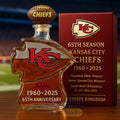 Kansas City Chiefs 65th Season Chiefs Kingdom Whiskey Bottle