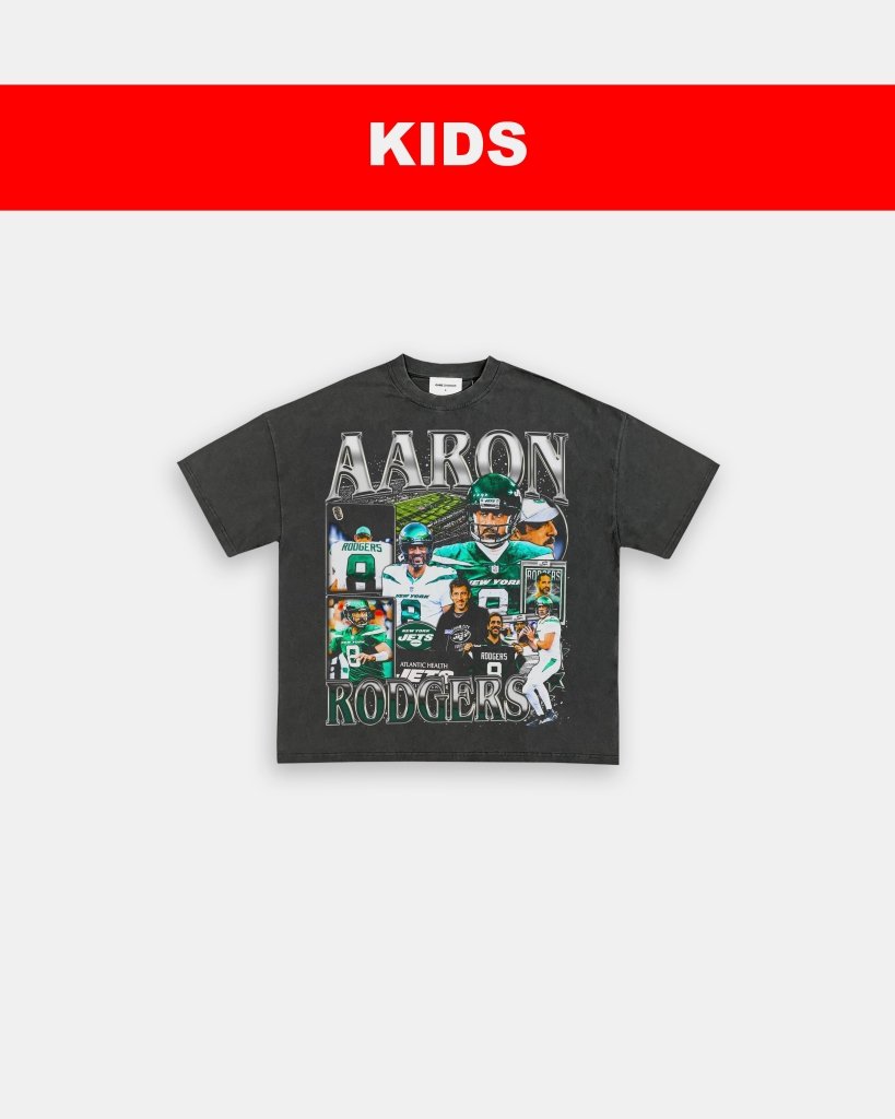 AARON RODGERS - JETS - KIDS TEE Hoodie, Sweatshirt | CoreVibeTees.com (Image 1)