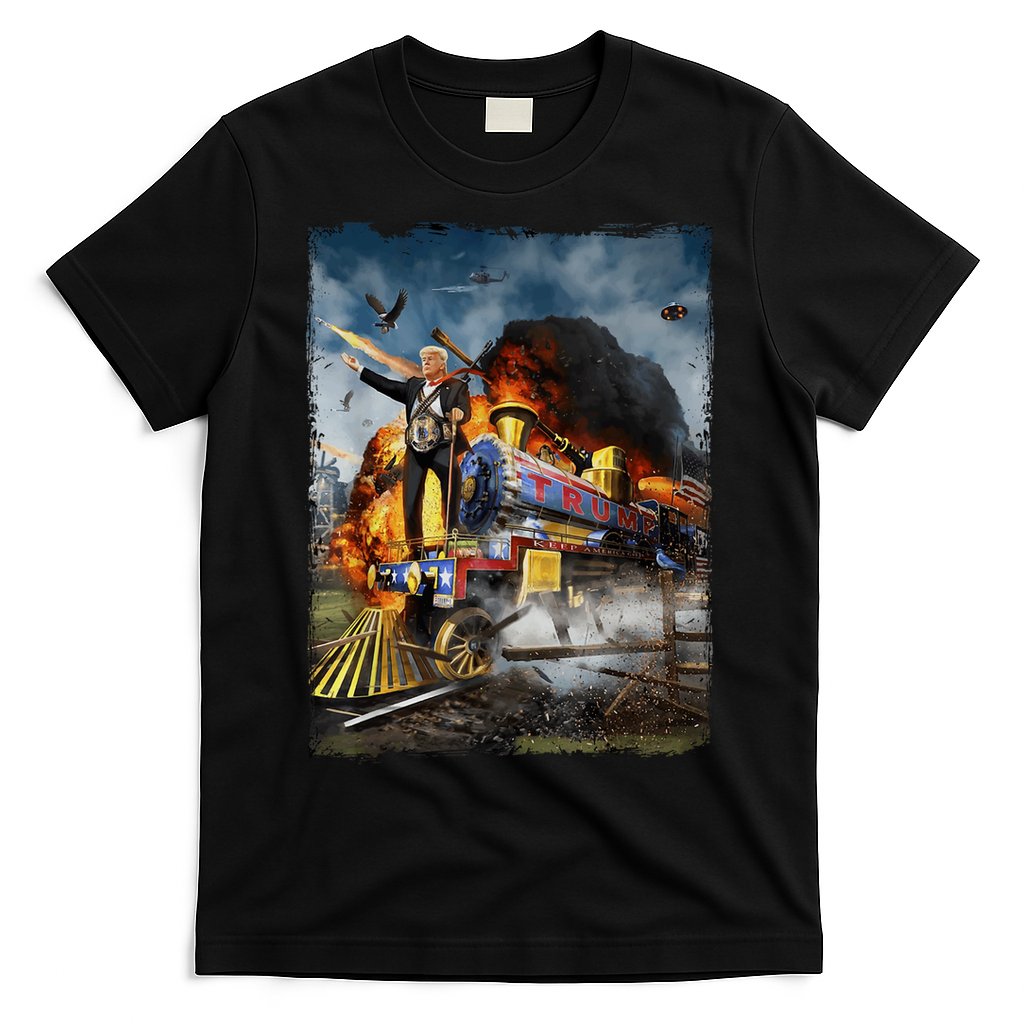 All Aboard The Trump Train Graphic Art T-Shirt Hoodie, Sweatshirt | CoreVibeTees.com