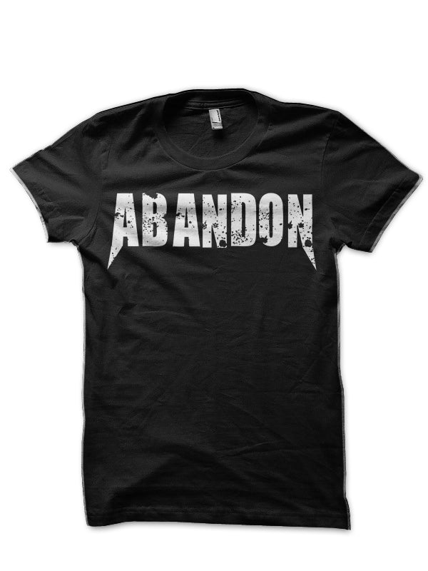 Abandon Half Sleeve Black T-Shirt Hoodie, Sweatshirt | CoreVibeTees.com